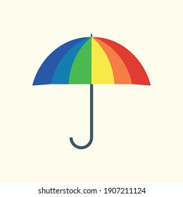 Vector Umbrella Made In Rainbow Colors