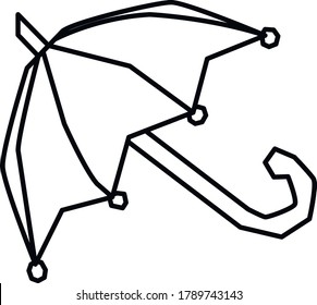 vector umbrella umbrella on white won coloring book
