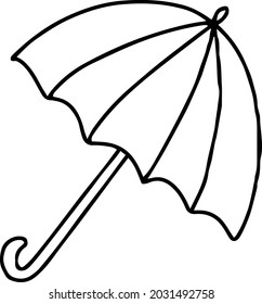 paraguas vectorial rayado aislado para lluvia
