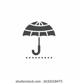 Vetor. Símbolo de guarda-chuva. Modelo de design de símbolo de ícone.
