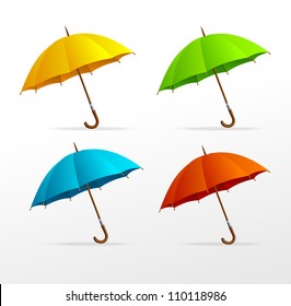 Vector umbrellas set