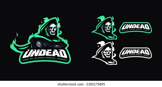 Vector Undead Mascot Logo Premium
