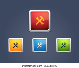 Vector Under Construction Icon/Button
