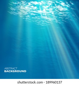 Vector under water background.