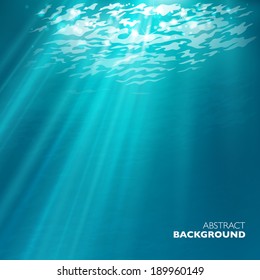 Vector under water background.