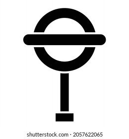 Vector Underground Sign Glyph Icon Design
