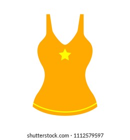 vector undershirt template, design fashion illustration - undershirt or sport wear symbol