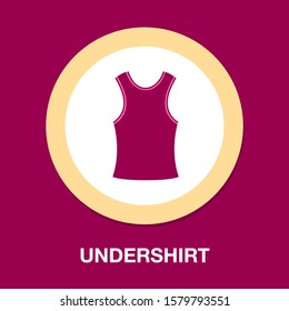 vector undershirt template, design fashion illustration - undershirt or sport wear symbol