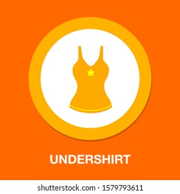 vector undershirt template, design fashion illustration - undershirt or sport wear symbol