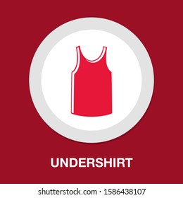 vector undershirt template, design fashion illustration - undershirt or sport wear symbol