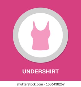 vector undershirt template, design fashion illustration - undershirt or sport wear symbol