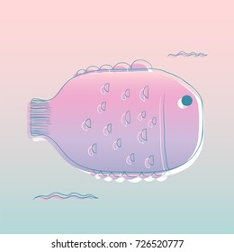 Vector of underwater creatures