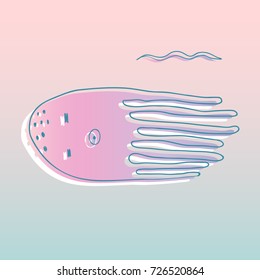 Vector of underwater creatures