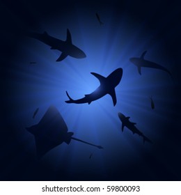 vector underwater scene