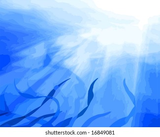 Vector Underwater Scene, See Jpeg Also In My Portfolio