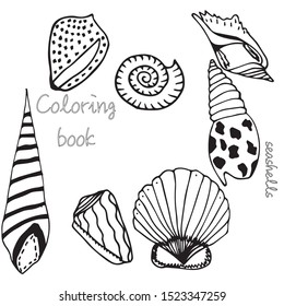 Vector underwater sea cartoon. Various seashells. Great for web page background, wrapping paper, cards,notebook and invitation