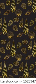 Vector underwater sea cartoon. Various seashells. Great for web page background, wrapping paper, cards,notebook and invitation