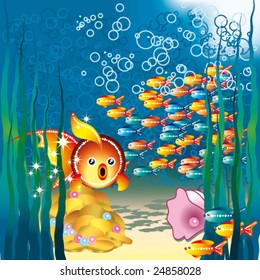 Vector  Underwater world