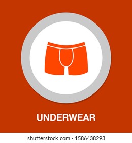 vector underwear template, design fashion illustration - pants symbol