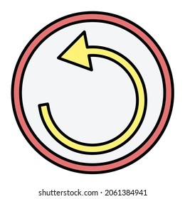  Vector Undo Filled Outline Icon Design
