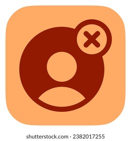 Vector unfollow, delete user icon. Perfect for app and web interfaces, infographics, presentations, marketing, etc.