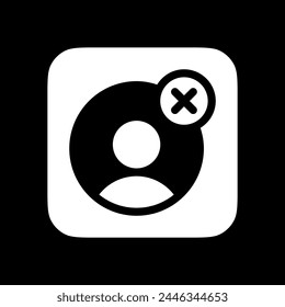 Vector unfollow, icono de usuario Borrar. Perfecto para interfaces de App y Web, infografías, presentaciones, marketing, etc.