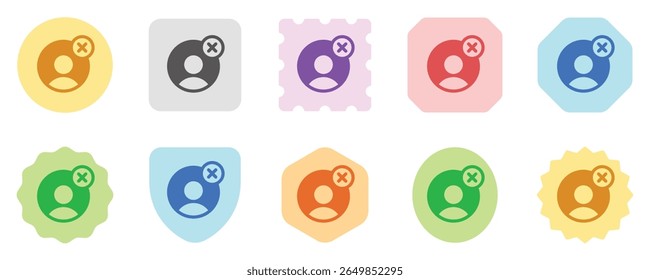 Vector unfollow, delete user icon. Perfect for app and web interfaces, infographics, presentations, marketing, etc.