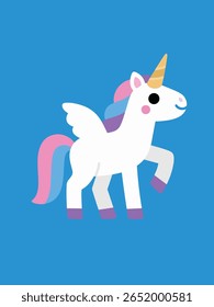 Elemento de ilustración de diseño de unicornio Vector