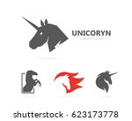 Vector unicorn or horse logo template