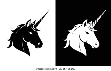 Vector unicornio o caballo logo Plantilla