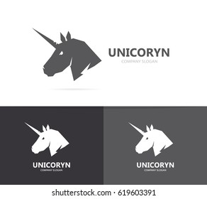 Vector unicorn or horse logo template