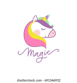 Vector unicorn icon