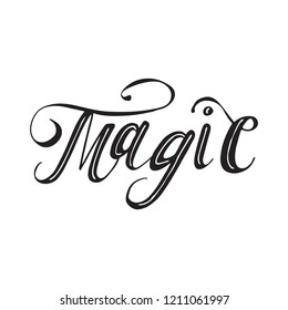 Vector Unicorn illustration. Lettering print. Unicorn, dreams, lettering. Lettering.  Perfect for greetings, invitations, manufacture wrapping paper, textile and web design. Blac