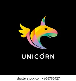 Vector Unicorn Logo Template (sign, symbol, element)