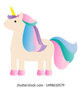 vector Unicorn with rainbow color