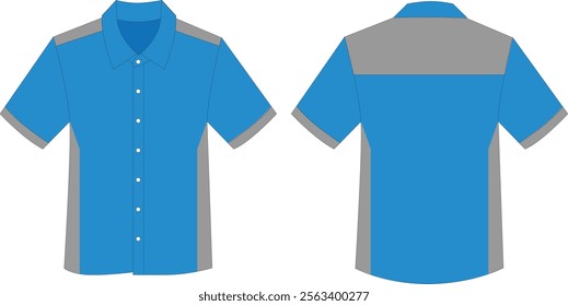 Vector Uniform, Short sleeve Shirt, Mockup Design