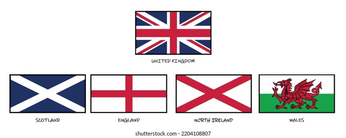 Vector union jack flag. This file is suitable for digital editing and printing of any size. Union jack - England, Scotland, Northern Ireland and Wales