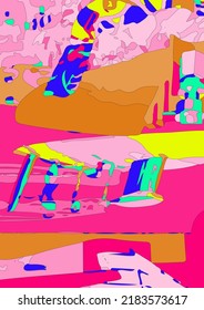 Vector unique abstract art. Texture, header template. Design for card, invitation, brochure, banner, book cover, booklet print, flyer concept.