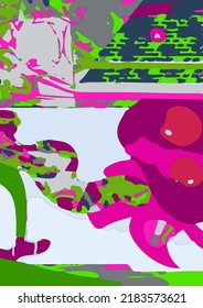 Vector unique abstract art. Texture, header template. Design for card, invitation, brochure, banner, book cover, booklet print, flyer concept.