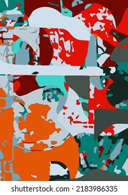 Vector unique abstract art. Texture, header template. Design for card, invitation, brochure, banner, book cover, booklet print, flyer concept.