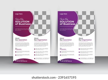 Vector unique business modern flyer design template