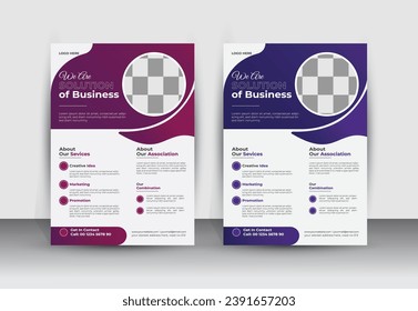 Vector unique business modern flyer design template