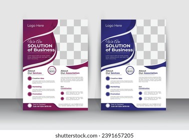 Vector unique business modern flyer design template