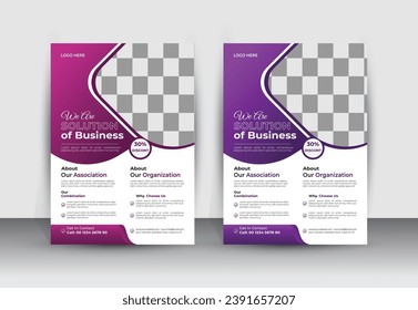 Vector unique business modern flyer design template