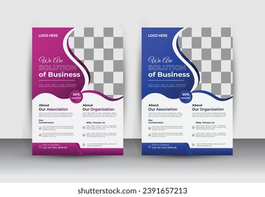 Vector unique business modern flyer design template