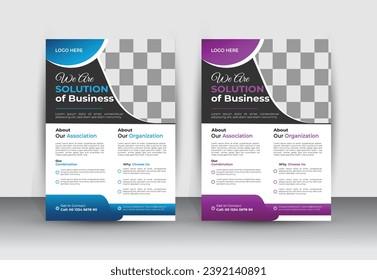 Vector unique business modern flyer design template....