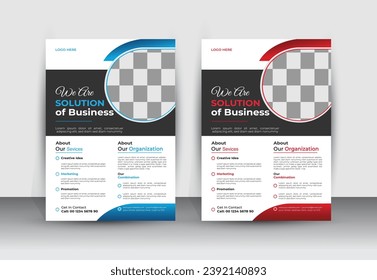 Vector unique business modern flyer design template....