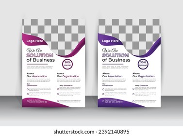 Vector unique business modern flyer design template....