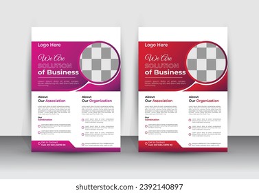 Vector unique business modern flyer design template....