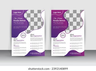 Vector unique business modern flyer design template....